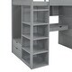 preview thumbnail 80 of 78, Twin/Full Size Loft Bed with Bulit-in Desk and Wardrobes, Solid Wood Kids Loft Bedframe with 4 Drawers and Storage Shelves