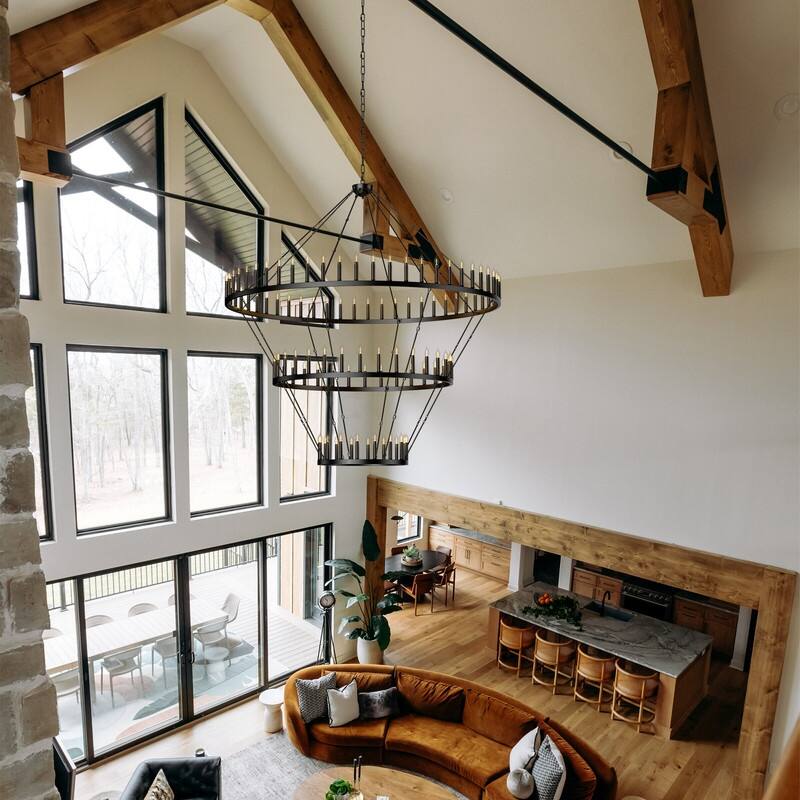 Large Wagon Wheel Chandelier,Round High Ceiling Chandeliers
