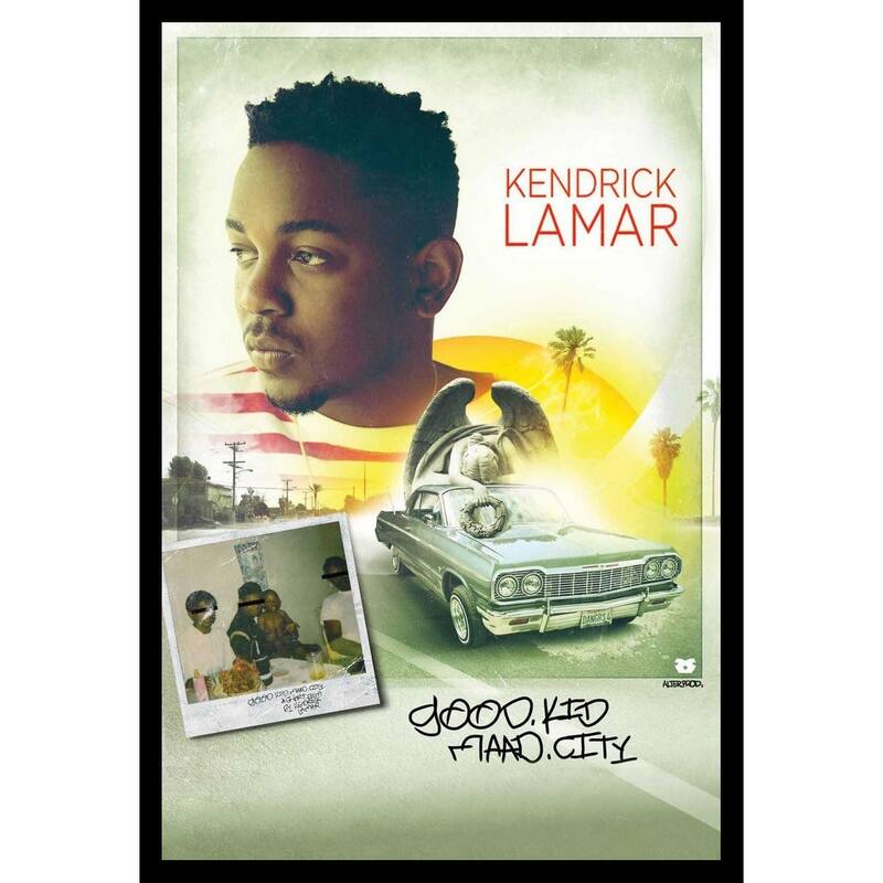 Kendrick Lamer Good Kid Mad City Framed Poster - 24 x 36 Inch