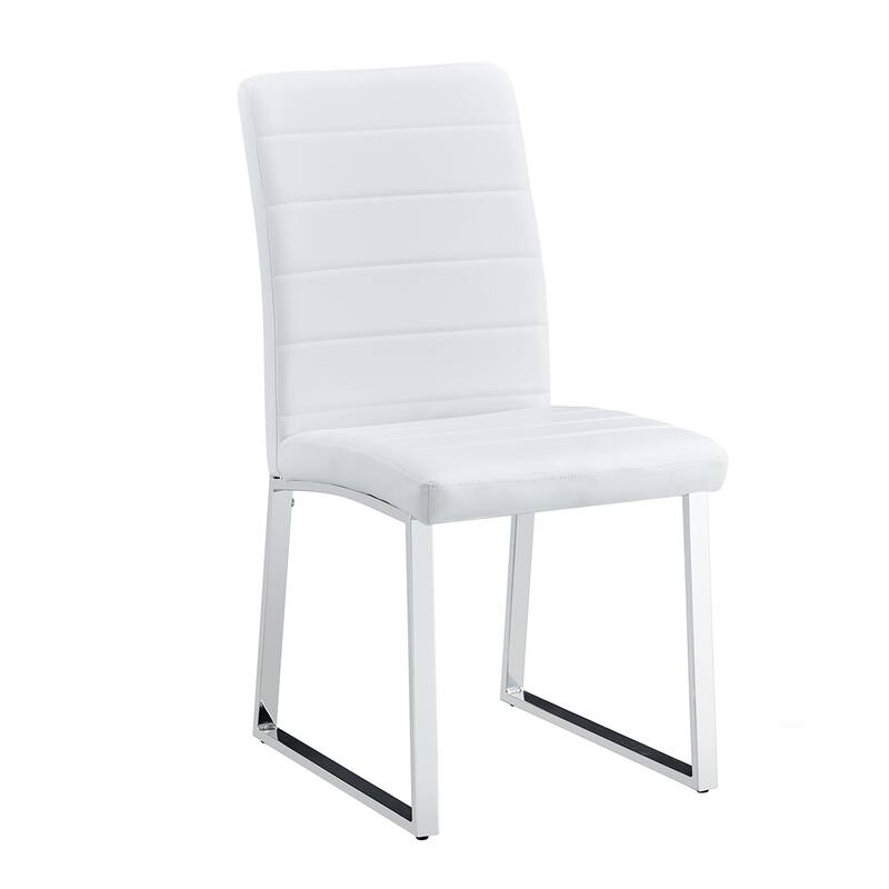 4PCS Iron Frame PU Dining Chairs
