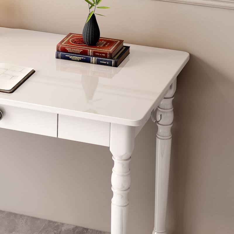 Solid Wood Writing Desk with Chair