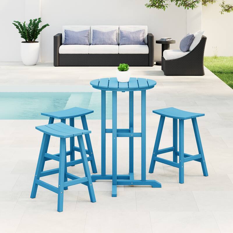 Laguna Hdpe All Weather Outdoor Patio Bistro Counter Set (4-Piece Set)