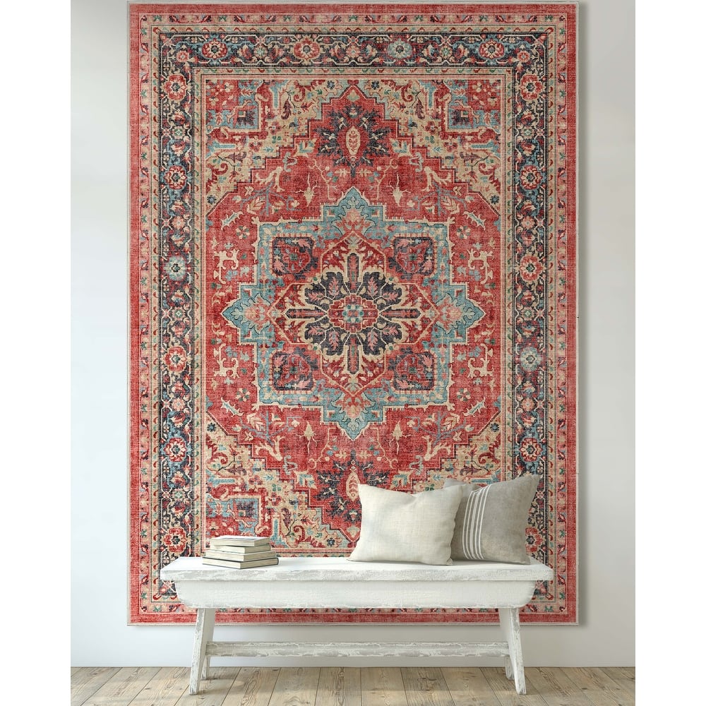 Well Woven Apollo Tirana Medallion Flat-Weave Area Rug