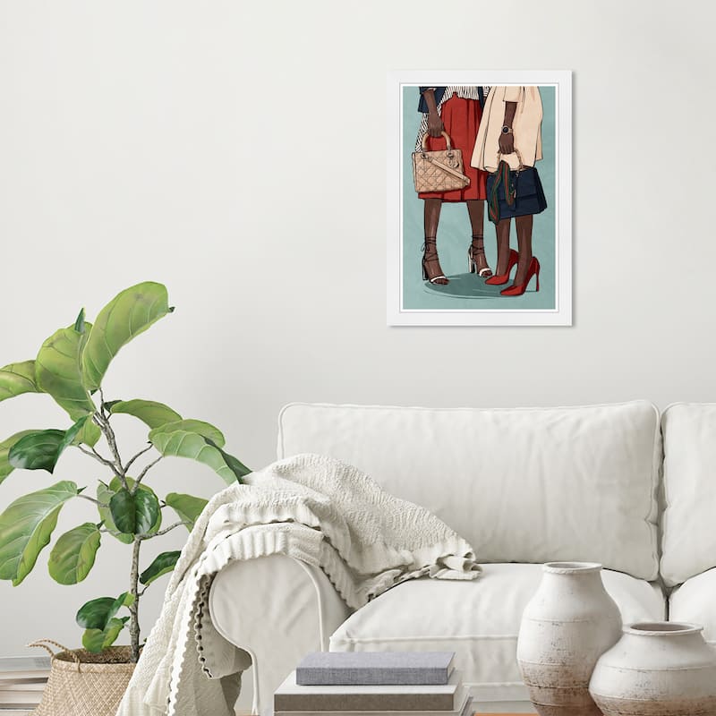 Wynwood Studio Prints Fashion and Glam Into the agreement Blue and Teal Modern & Contemporary Wall Art Canvas Print - White