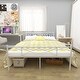 preview thumbnail 1 of 10, Simlife Easy to Set -up Twin/Full/ Queen Metal Bed Frame White