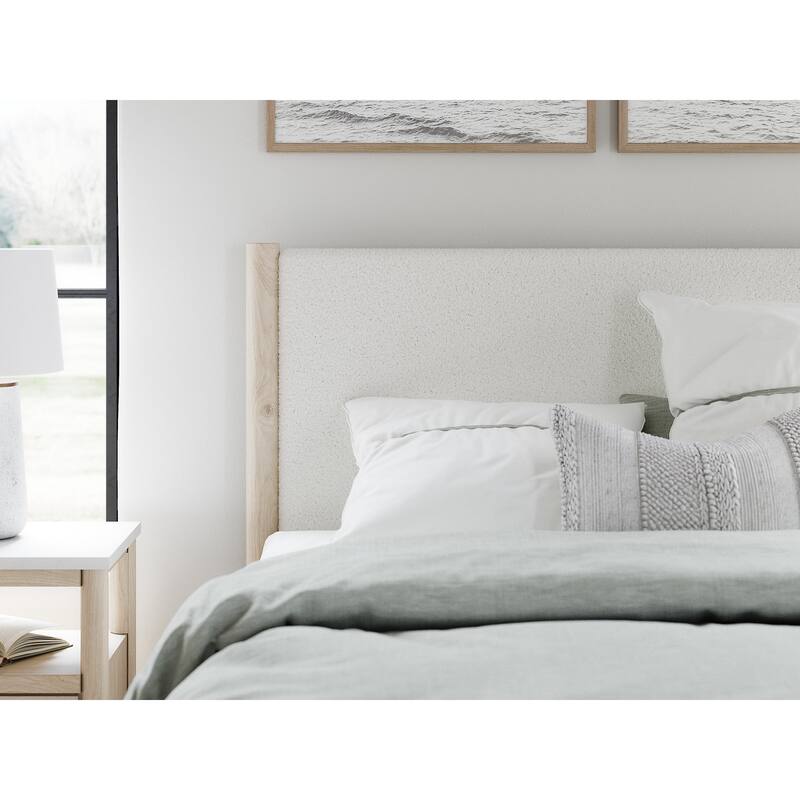 Signature Design by Ashley Cadmori Upholstered Panel Platform Bed