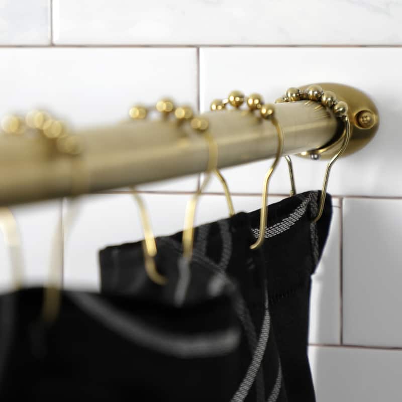 Kingston Brass Edenscape 47-Inch to 60-Inch Adjustable Curved Shower Curtain Rod