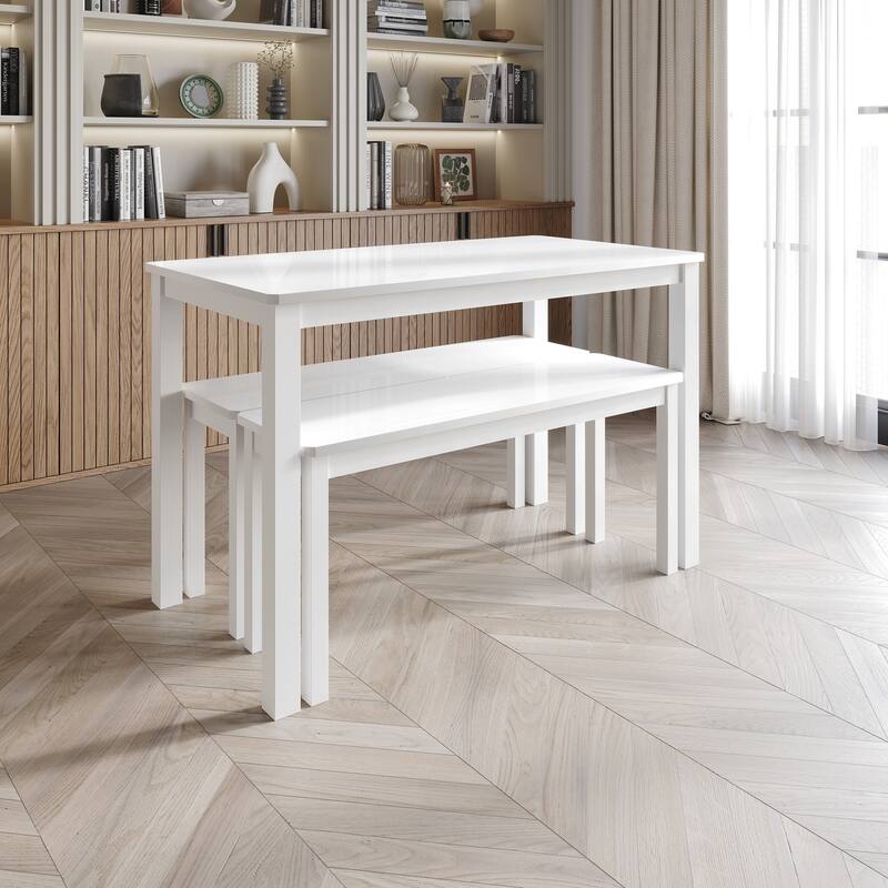 CraftPorch Wood Minimalist 3-piece Dining Set