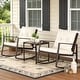 preview thumbnail 1 of 48, Pheap Outdoor Patio 3-piece Black/Brown Wicker Rocking Bistro Set by Havenside Home Brown/Beige