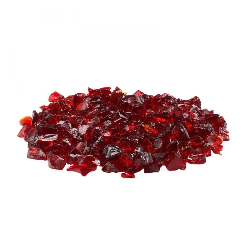 Red Fireproof Glass Blocks Heat Resistant for Fire Pits - 3/4 inch