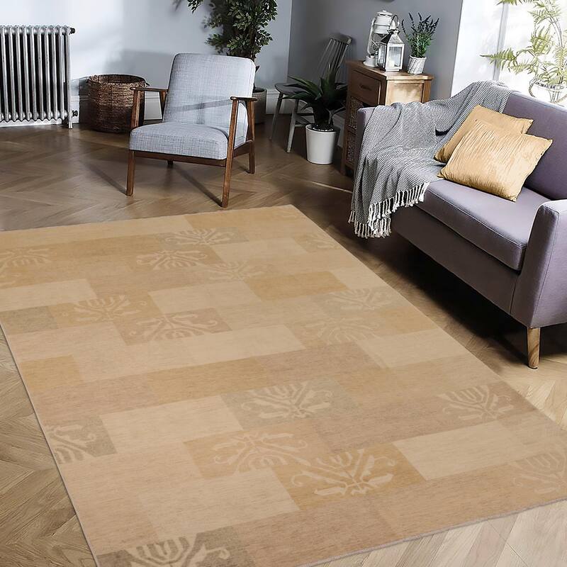 Rustic Bohemian Ri Gabbeh Hand Knotted Wool Area Rug