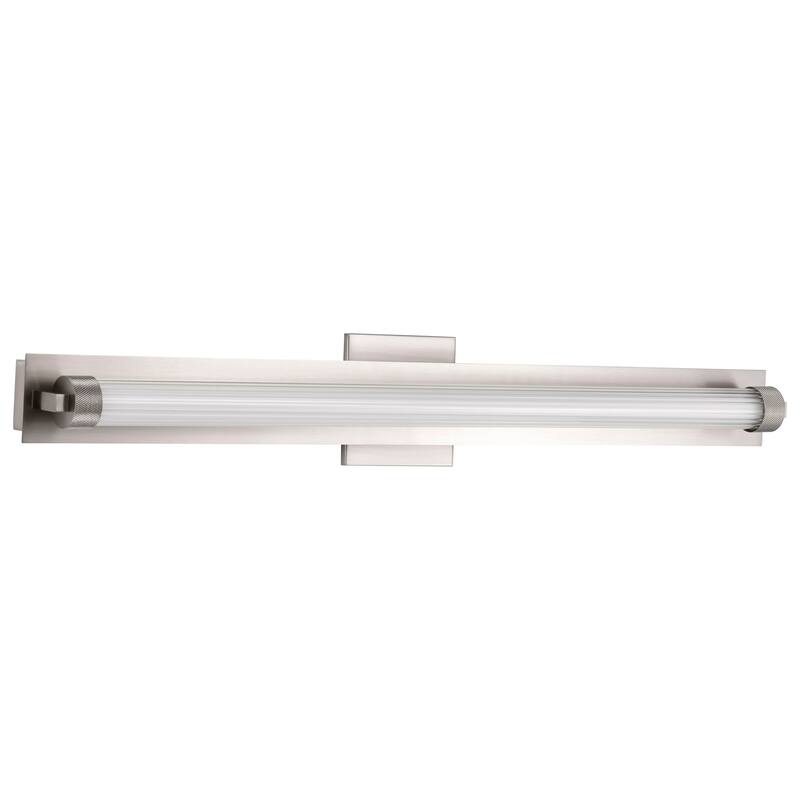 Larissa 32 Inch LED Vanity 3000K CCT Brushed Nickel Finish Opaque Glass - Brushed Nickel