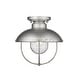 preview thumbnail 4 of 3, Ansel 1 Light Outdoor Flush Ceiling Mount Fixture - Galvanized