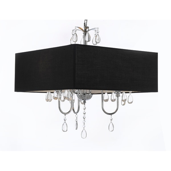 Modern Contemporary Crystal Chandelier With Large Black Shade Free Modern Contemporary Crystal Chandelier With Large Black Shade