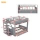 preview thumbnail 5 of 34, Wood Convertible Full Size Bunk Bed with Storage Staircase,Bedside Table and 3 Drawers