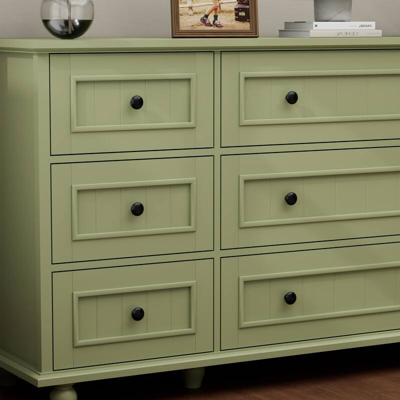 Vintage 9-Drawer Dresser Retro Storage Cabinet with Solid Legs