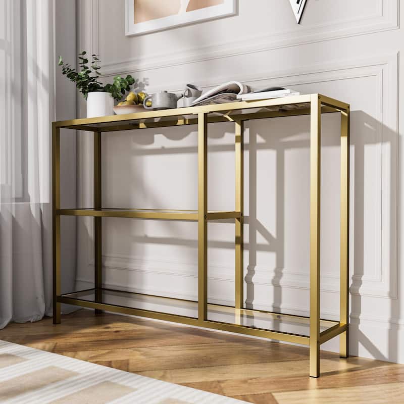 Adjustable Height Entryway Table with storage Non-Slip Design - 40*29