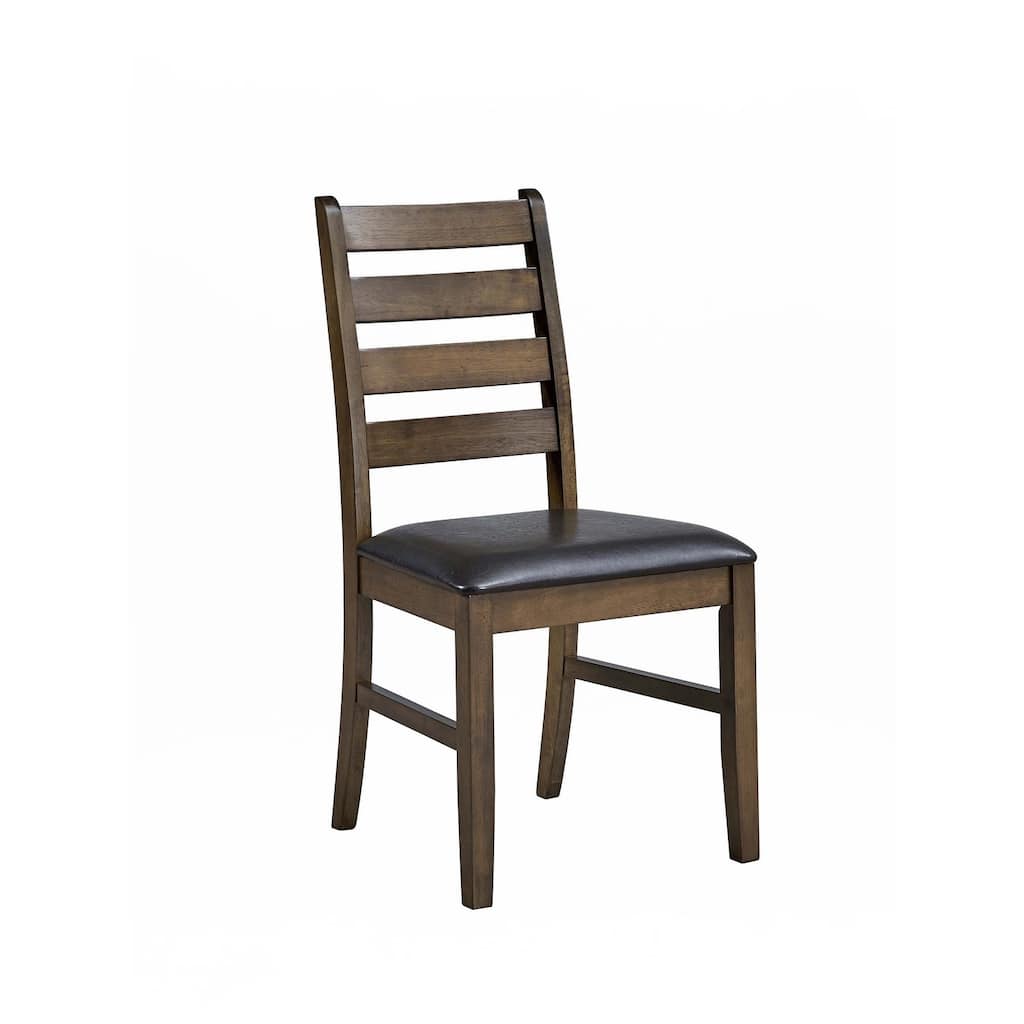 Synthetic Leather & Walnut Side Chair (Set of 2)