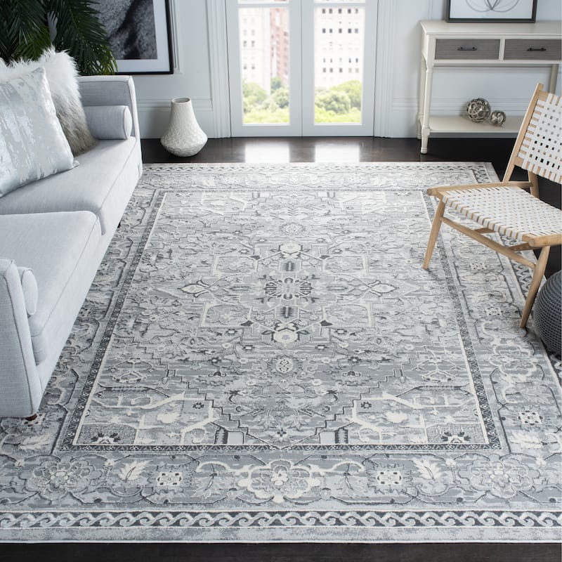 SAFAVIEH Alhambra Marigona Vintage Oriental Rug - 9' x 12' - Cream/Grey
