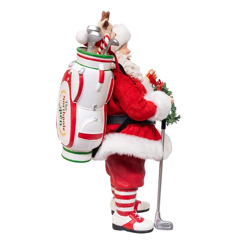Kurt Adler 10.5-Inch Fabriche Golf Santa