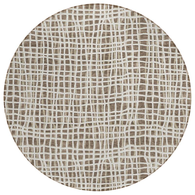 Machine Washable Indoor/ Outdoor Chantille Modern Abstract Rug