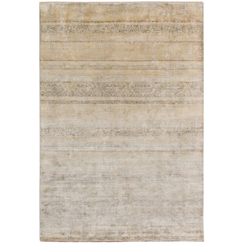 Abeli Kaho Hand-Knotted Natural Handspun Silk Area Rug