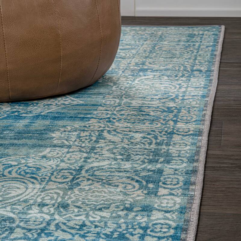JONATHAN Y Asa Bohemian Medallion Machine Washable Area Rug