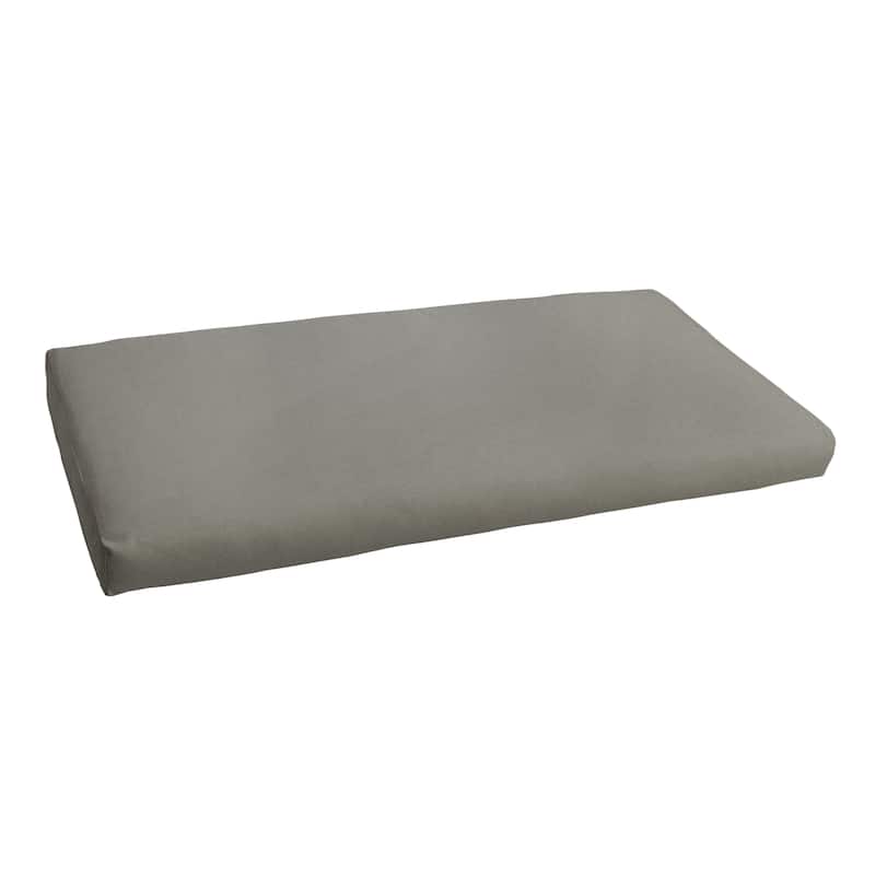 Sorra Home Sunbrella Outdoor Bench Cushion - 60 in W x 19 in D x 3 in H - Canvas Charcoal