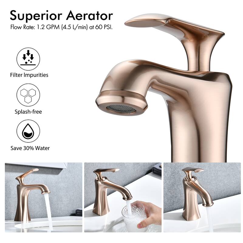 BATHLET Single Hole Single Handle Bathroom Sink Faucet