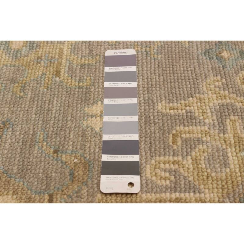 ECARPETGALLERY Hand-knotted Oushak Grey Wool Rug - 7'10 x 9'11