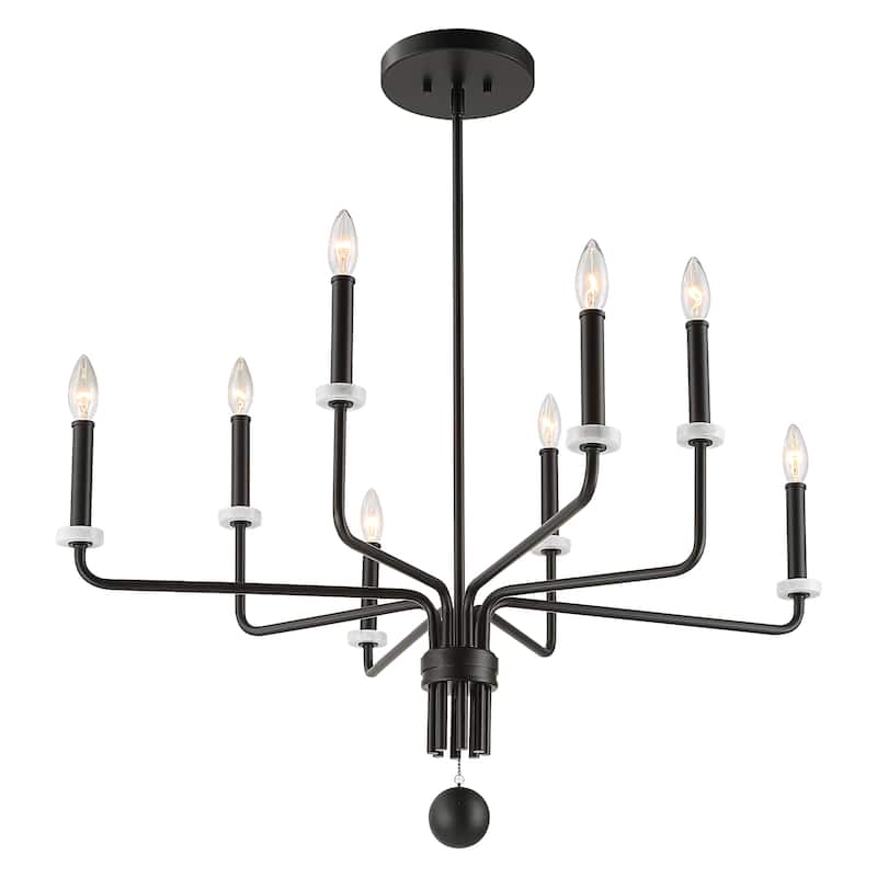 Uttermost Ebony Elegance 8 Light Chandelier - 21"H x 34"Dia
