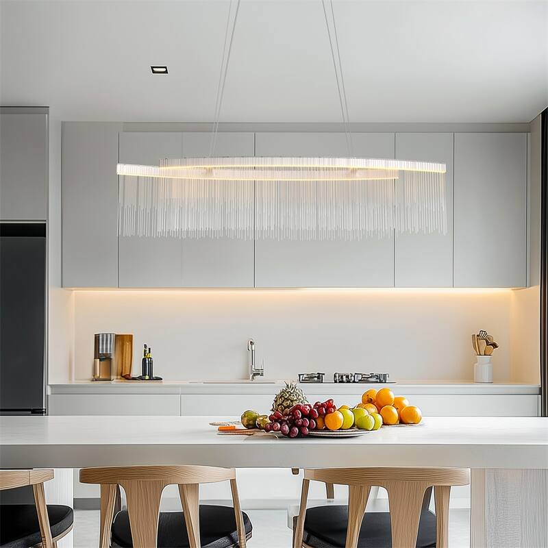 Luxury LED Pendant Light Tassel & Round Linear Chandeliers Dining room