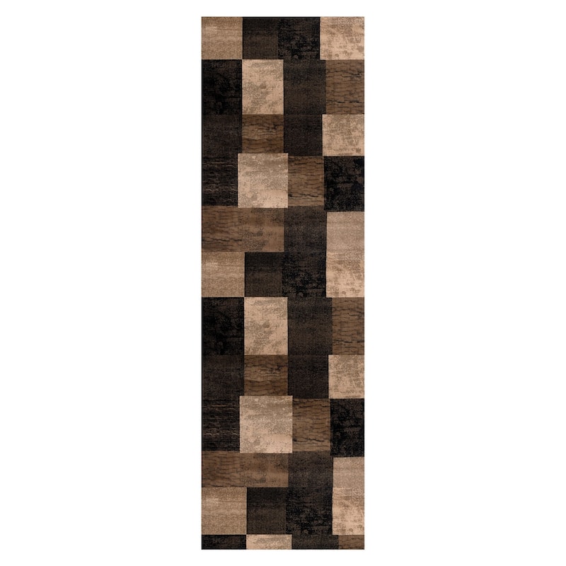 HomeRoots Geometric Modern Runner Area Rug