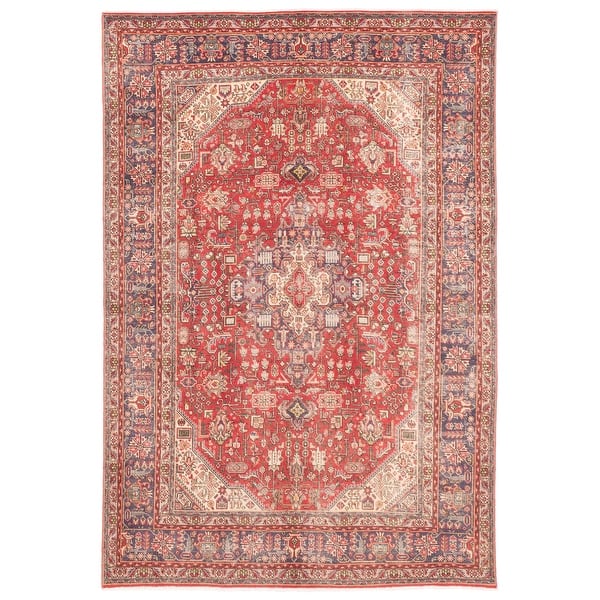 slide 2 of 9, ECARPETGALLERY Hand-knotted Antalya Vintage Red Wool Rug - 6'5 x 9'5