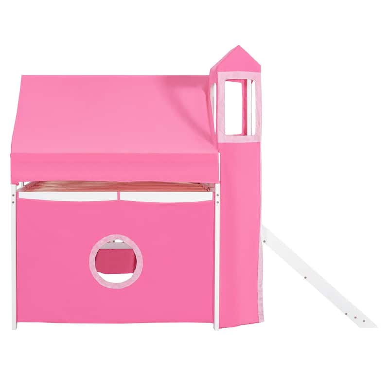 Loft Bed with Tent and Tower
