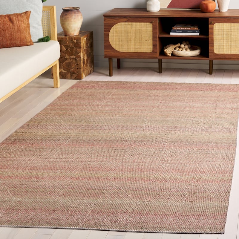 SAFAVIEH Cabo Lahja Flatweave Boho Rug - 8' x 10' - Red/Sage