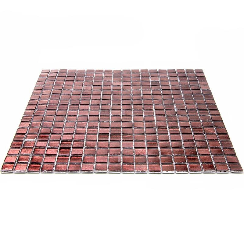 Apollo tile 12" x 12" Skosh Glossy Rouge Pink Glass Tile (18.69 sq ft/case) - 20 Pack