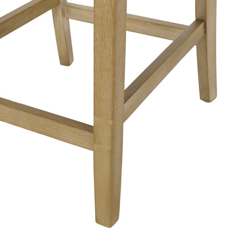 Rossburg Fabric and Rubberwood 26 Inch Counter Stools (Set of 2) by Christopher Knight Home