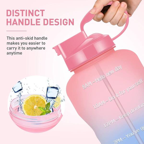 Podocarpus 1 Gallon 128 oz Motivational Water Bottle with Time Marker - 6.5  x 5.5 x 13.8 inches - Bed Bath & Beyond - 33699430