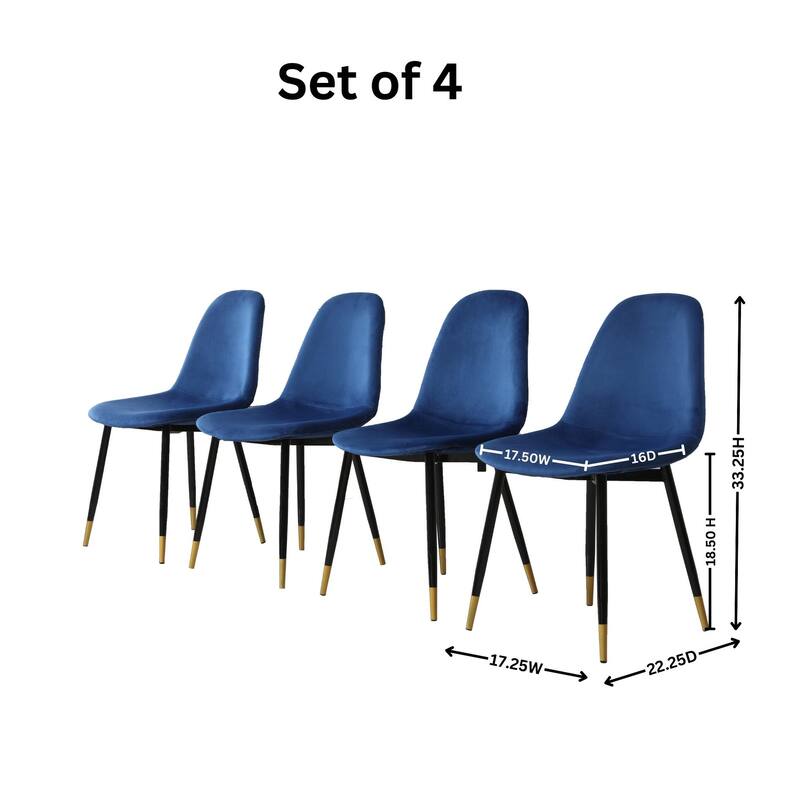 Contemporary Fabric Dining Chairs for Dining Room, Set of 4