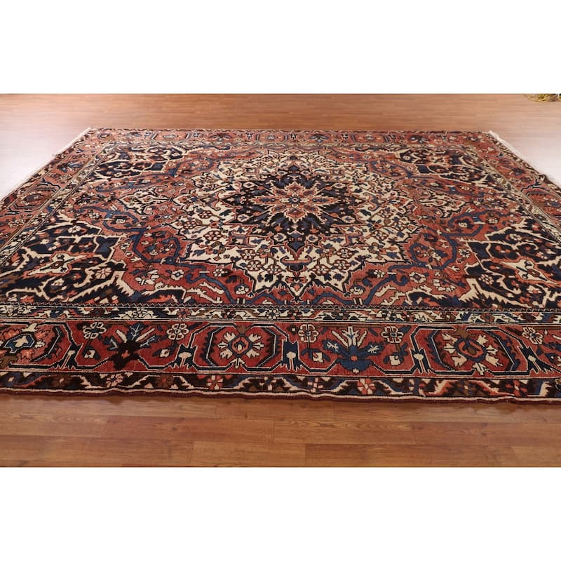 Bakhtiari Persian Vintage Rug Hand-Knotted Wool Carpet - 10'0"x 12'6"
