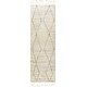preview thumbnail 12 of 18, Ohad Handmade Boho Diamond Wool Area Rug Cream/Brown - 3' x 12'