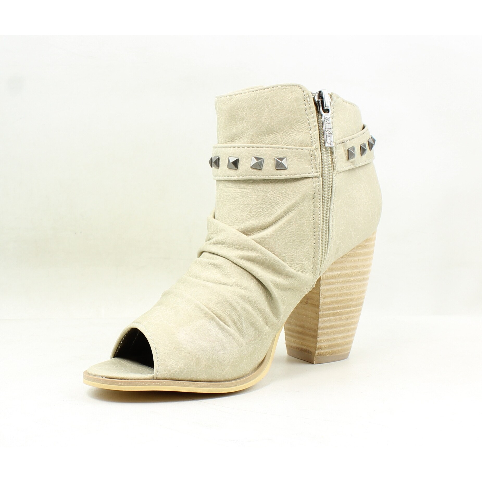 Shop Michael Antonio Womens Maxem Winter White Open Toe Booties