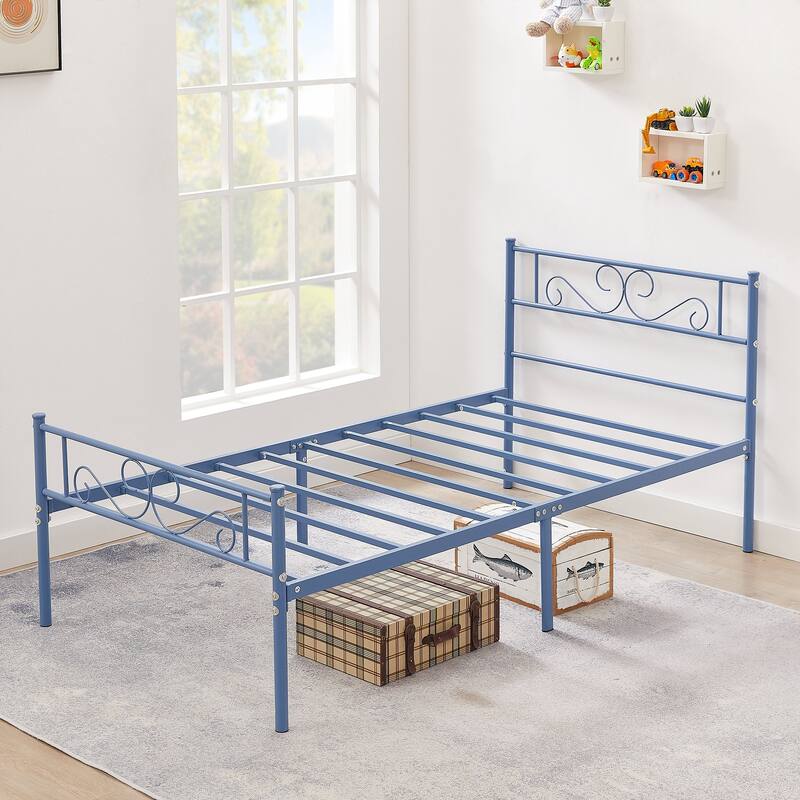 VECELO Premium Platform Bed Frame with Headboard,Easy Set-up Twin/Full/Queen Size Bed