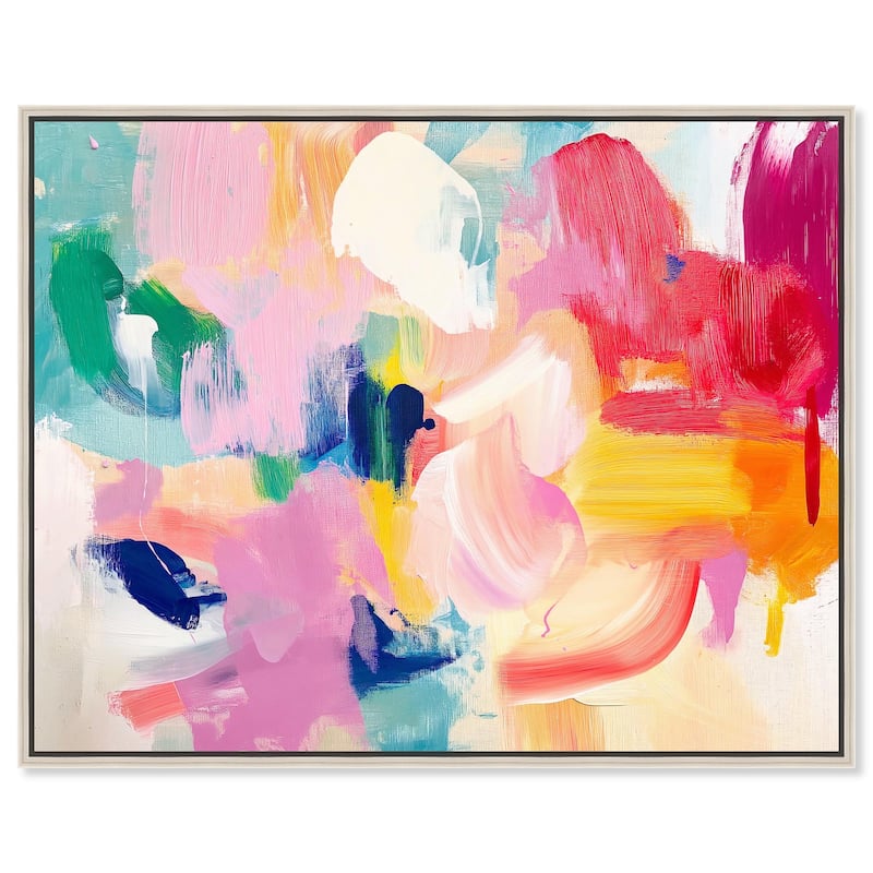 Pigment Play I Canvas by Art Remedy - Silver - 45" x 36"