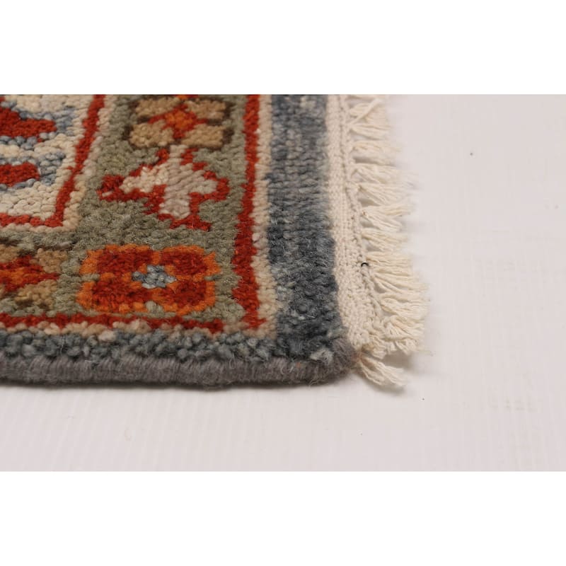 ECARPETGALLERY Hand-knotted Modern Oushak Dark Blue Wool Rug - 7'11 x 9'11