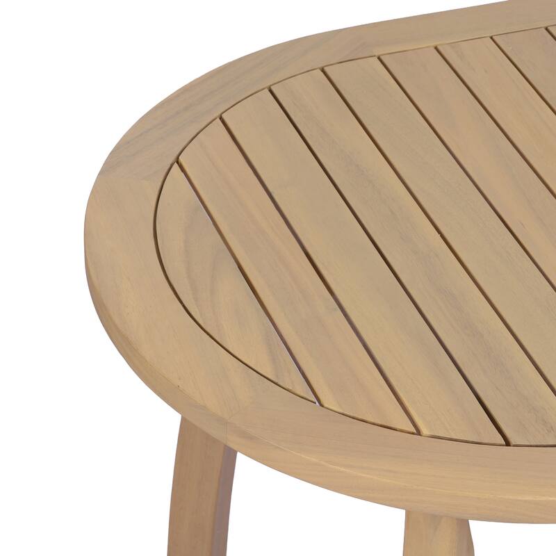 Christopher Knight Home - Cascade 70" Outdoor Acacia Wood Oval Dining Table, for 4-6 Person Seating