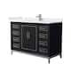 Option Black / White Cultured Marble Top / Brushed Nickel