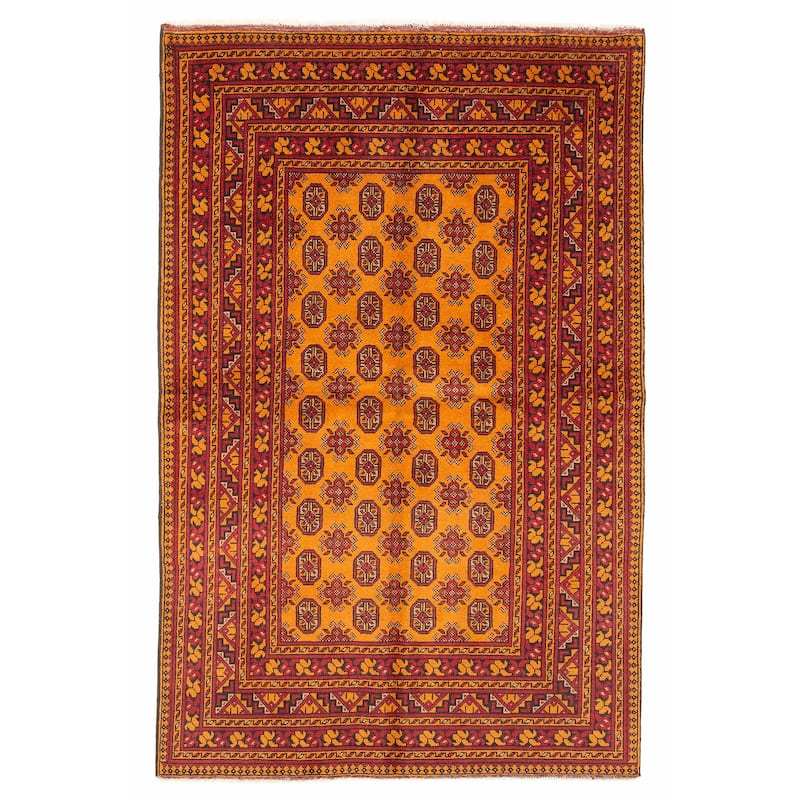 ECARPETGALLERY Hand-knotted Uzbek Kargahi Brown Wool Rug - 5'2 x 7'10 - 5'2 x 7'10 - Brown