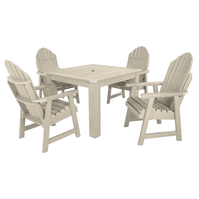 Hamilton 5-piece Outdoor Dining Set - 42" x 42" Table, Dining-height - Whitewash